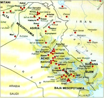 Principales ciudades de Mesopotamia [www.comprenderlahistoria.com]